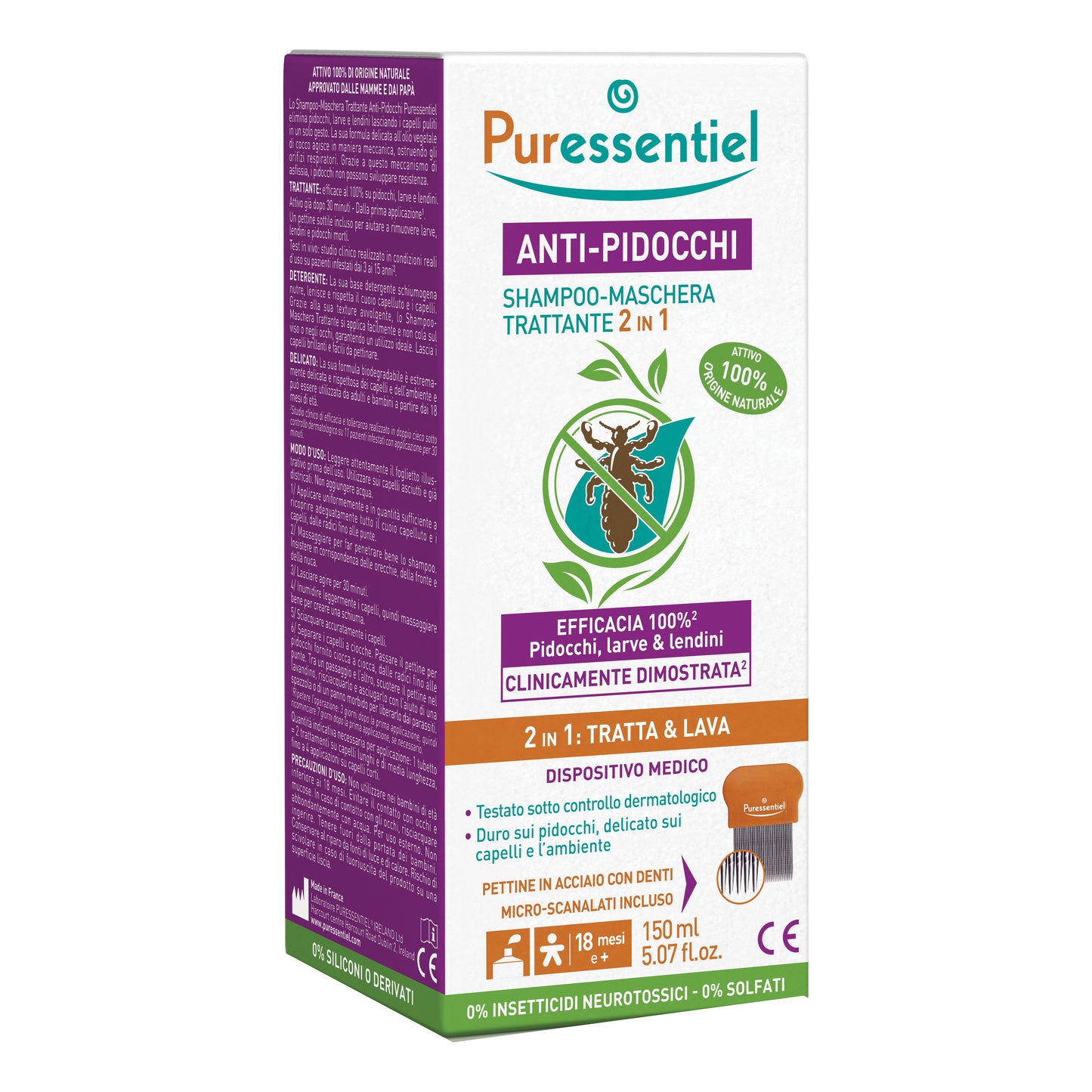 PURESSENTIEL PIDOCCHI SHAMPOO/