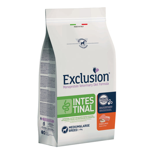 Exclusion Monoprotein Veterinary Diet Formula Intestinal Crocchette Pollo/Riso Per Cani Taglia Media/Grande Sacco 2kg