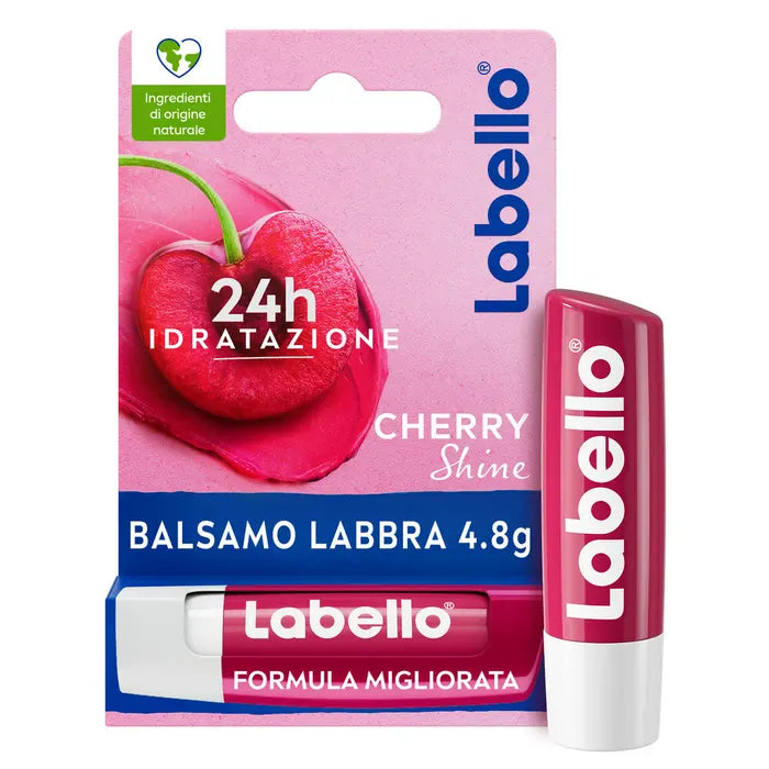 Labello Cherry Shine Burrocacao Labbra Colorato E Idratante All'aroma Di Ciliegia 4,8g