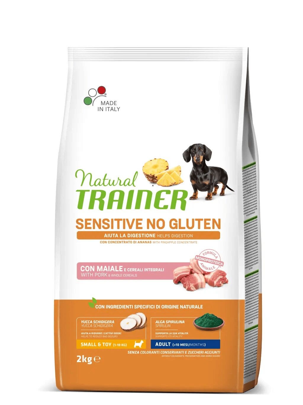 Natural Trainer Sensitive Senza Glutine Crocchette Al Salmone Cani Adulti Taglia Mini Sacco 2kg