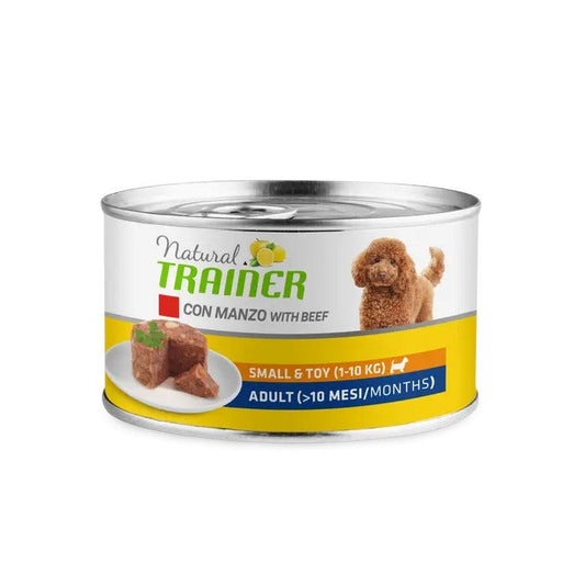 Natural Trainer Cibo Umido Manzo/Riso Per Cani Adulti Taglia Piccola Lattina 150g