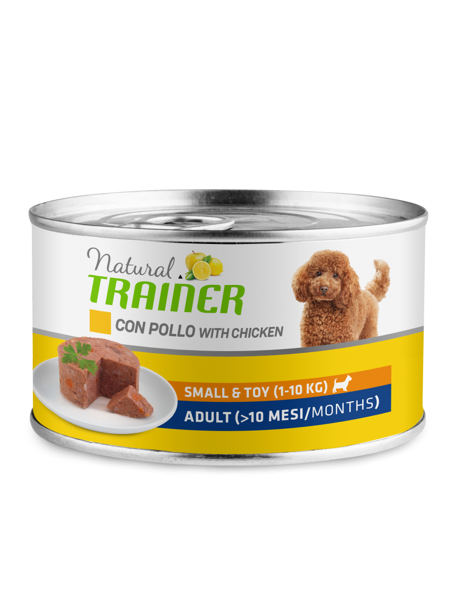 Natural Trainer Cibo Umido Pollo Per Cani Adulti Taglia Piccola Lattina 150g