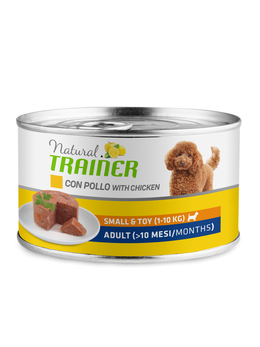 Natural Trainer Cibo Umido Pollo Per Cani Adulti Taglia Piccola Lattina 150g