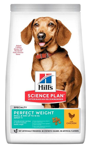 Hill's Science Plan Perfect Weight Small & Mini Adult Con Pollo Cibo Secco Per Cani 1,5kg