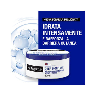 Neutrogena Balsamo Comfort Idratazione Intensa per Pelle Secca Crema Viso E Crema Corpo 300ml
