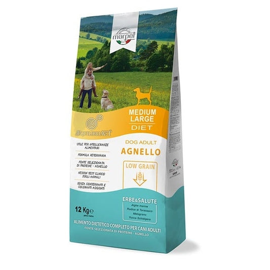 Marpet Aequilibriavet Low Grain Agnello Cibo Secco Per Cani Adulti Taglia Medium Large Sacco 12 Kg