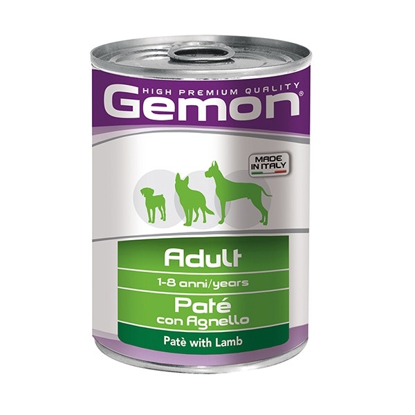 Gemon PatÉ con Agnello Cibo Umido Cani Adulti Barattolo 400 g
