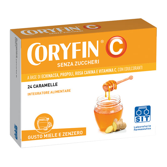 CORYFIN C 24 CARAMELLE GUSTO MIELE E ZENZERO SENZA ZUCCHERI