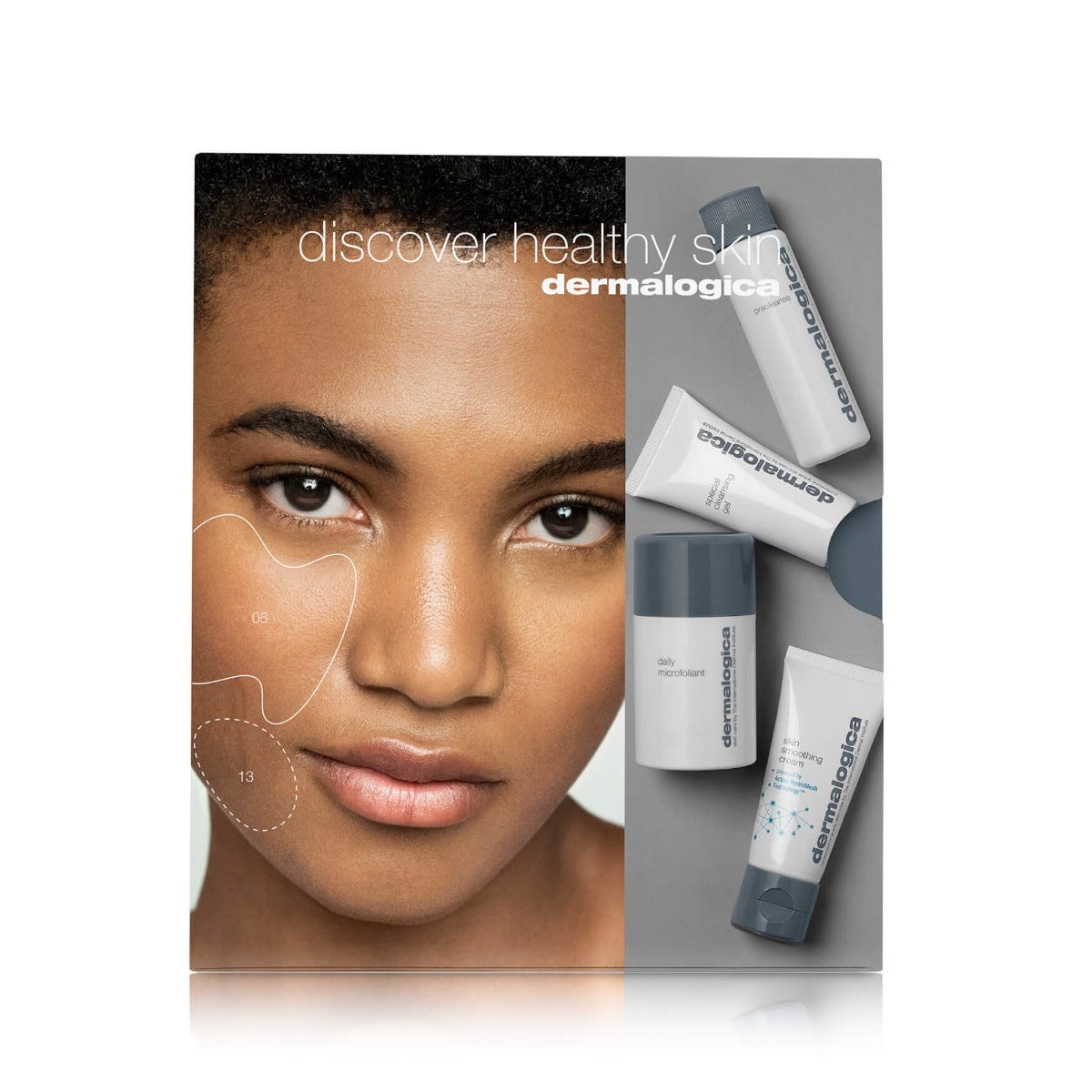 Dermalogica Discover Healty Skin Predetergente 30ml + Detergente 15ml + Polvere Esfoliante 13 g + Crema Idratante 15ml