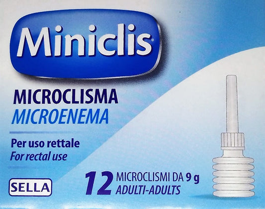 MINICLIS ADULTI 12 MICROCLISMI 9 GRAMMI - DISPOSITIVO MEDICO