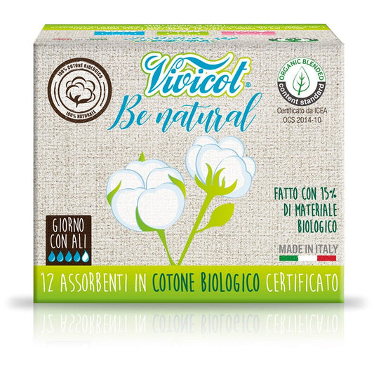 Vivicot Be Natural Assorbenti Giorno Con Ali 12 Pezzi
