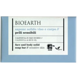 Bioearth Sapone Solido Viso Corpo Calendula/Olio Riso Pelli Sensibili 150g
