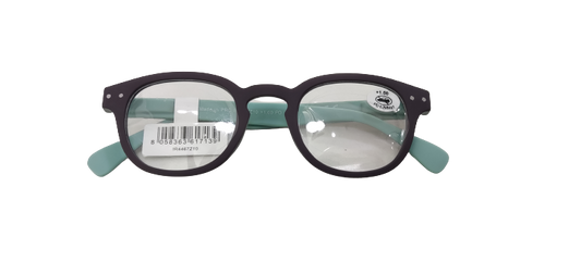 IRISTYLE OCCHIALI DA LETTURA RUBBER GRIGIO E TURCHESE DIOTTRIE 1,0