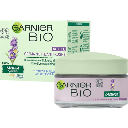 Garnier Bio Crema Notte Antirughe Rigenerante Lavanda 50ml