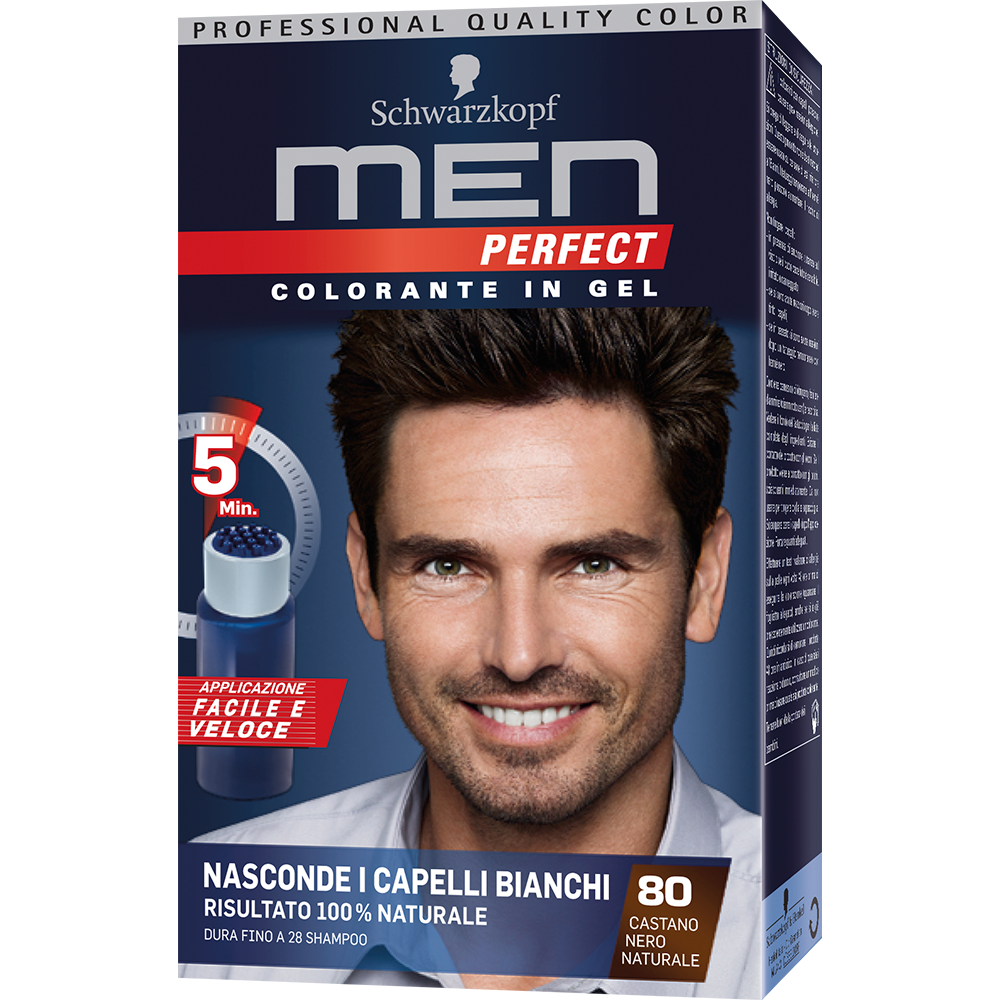 Schwarzkopf Men Perfect Colorante In Gel 80 Castano Nero Naturale