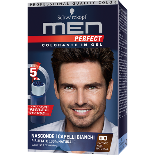 Schwarzkopf Men Perfect Colorante In Gel 80 Castano Nero Naturale