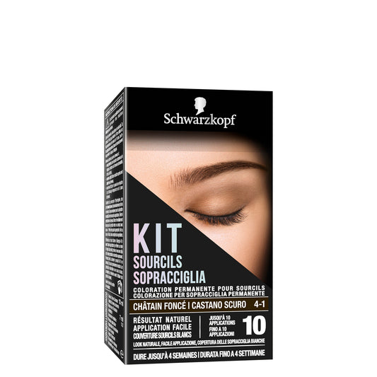 Schwarzkopf Kit Sopracciglia Colorazione Permanente Per Sopracciglia 4-1 Castano Scuro