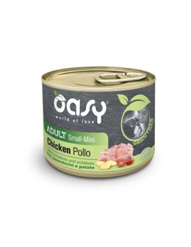 Oasy Grain Free Cibo Umido Pollo Per Cuccioli Taglia Small/Mini 200g