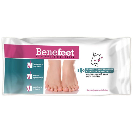 Biogenya Benefeet Salviette Piedi Odor Control 12 Pezzi