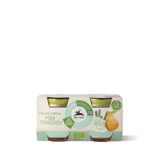 Alce Nero Baby Food Omogeneizzato Pera Finocchio Bio 2x80g