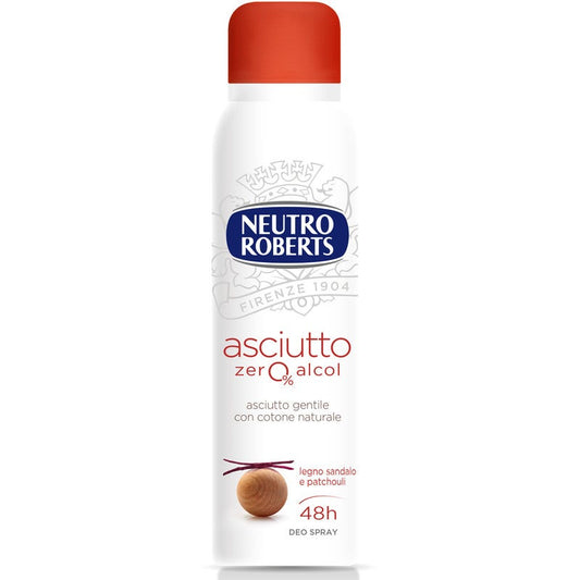 Neutro Roberts Deodorante Spray Asciutto Legno Sandalo/Patchouli 150ml