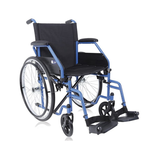 Moretti Ardea Start Carrozzina Pieghevole Ad Autospinta Seduta 46cm Blu CP100B-46