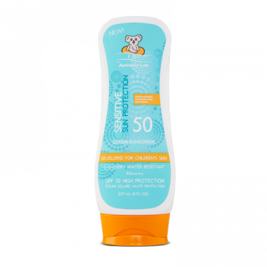 Australian Gold Sensitive Sun Protection Lozione Solare SPF 50 Per Bambini 237ml