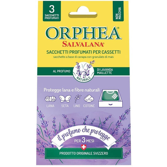 Orphea 3 Sacchetti Profumati Per Cassetti Profumo Lavanda Mailette