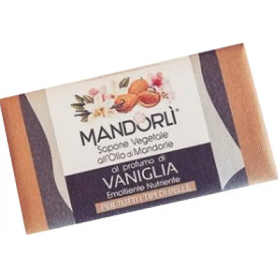 MANDORLI SAPONE SOLIDO OLIO DI MANDORLE AL PROFUMO DI VANIGLIA 100 GRAMMI