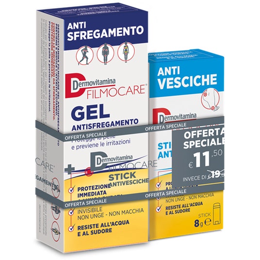 Dermovitamina Filmocare Gel Antisfregamento 30ml + Filmocare Stick Antivesciche 8g
