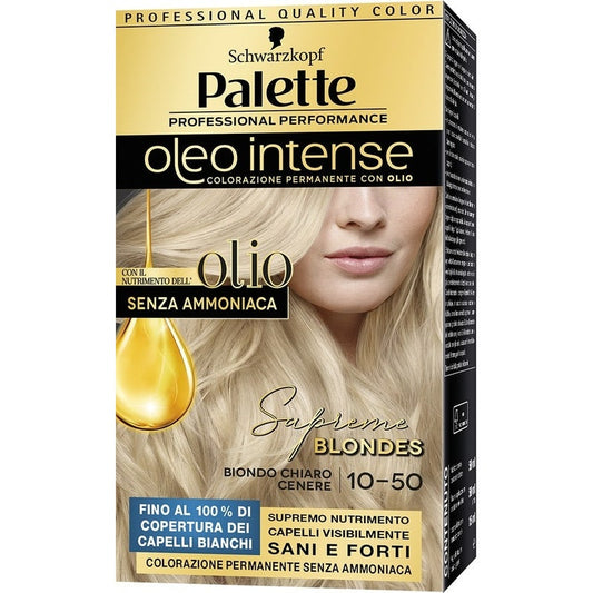 Schwarzkopf Palette Oleo Intense Colorazione Permanente 10-50 Biondo Chiaro Cenere 173g