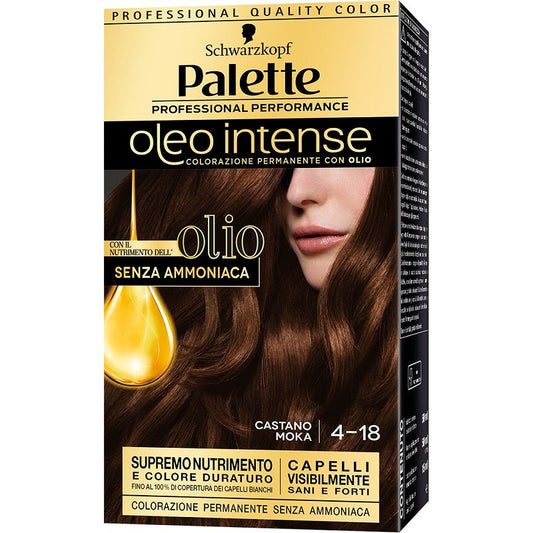 Schwarzkopf Palette Oleo Intense Colorazione Permanente 4-18 Castano Moka 173g