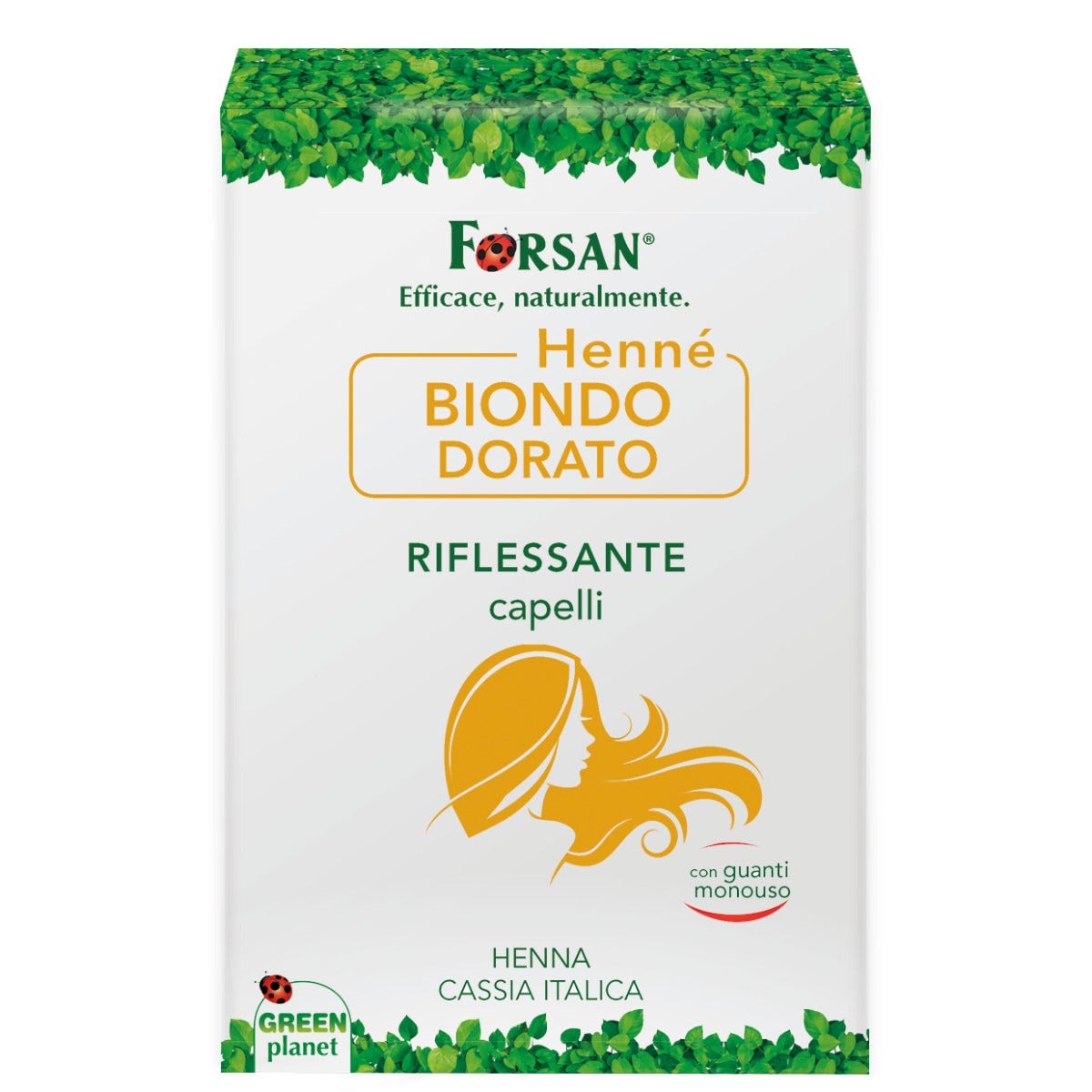 Forsan HennÈ Capelli Biondo Dorato 2 Buste Monodose Da 50g