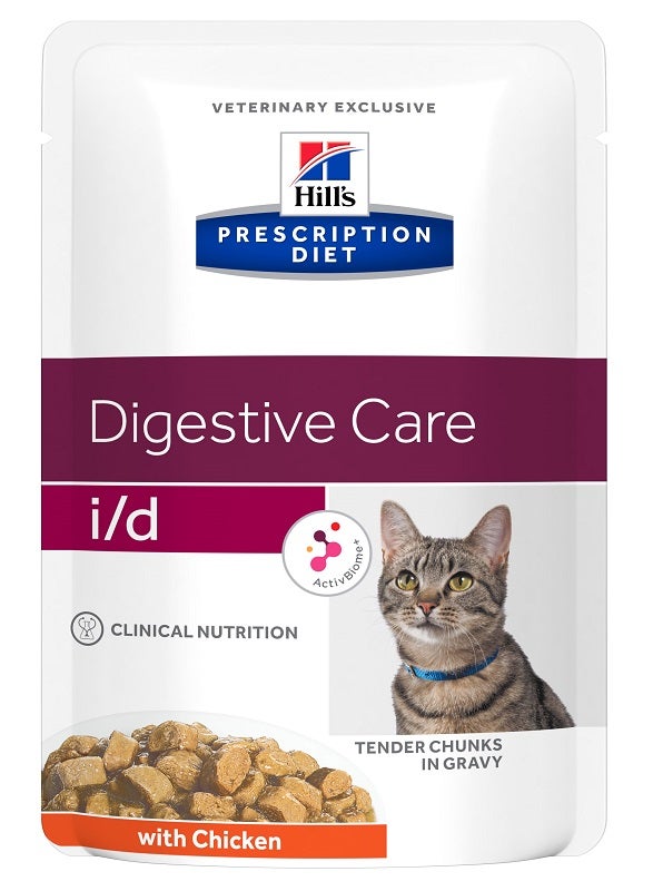 Hill's Prescription Diet I/D Digestive Care Bocconcini Di Pollo Per Gatti Bustina 85g