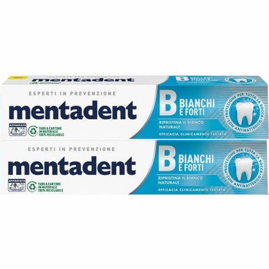 Mentadent Bianchi E Forti Dentifricio 2x75ml