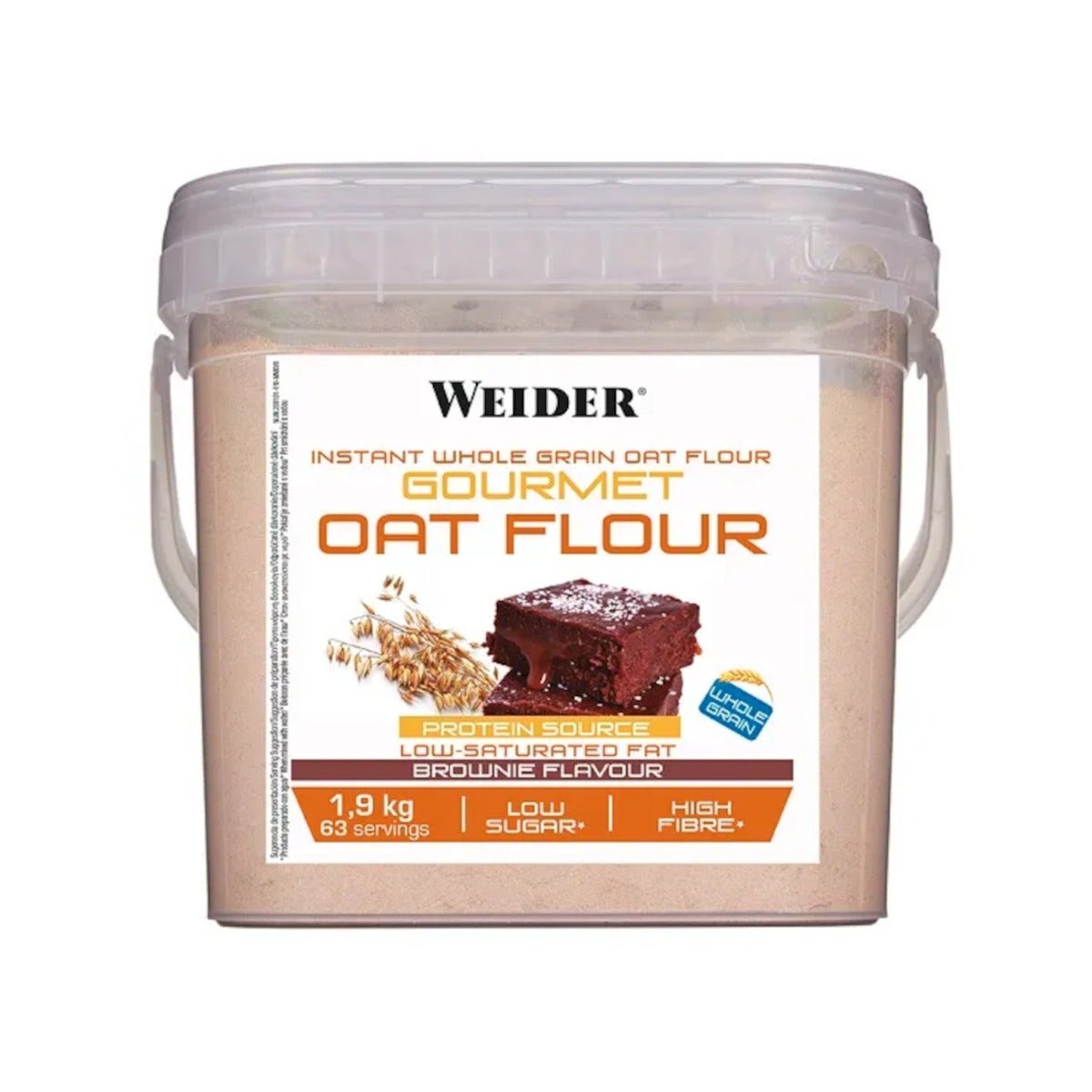 Weider Oat Flour Farina Di Avena Gusto Brownie Secchio 1,9kg