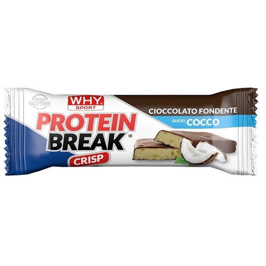 Why Sport Protein Break Crisp Barretta Cioccolato Fondente Cocco 1 Pezzo