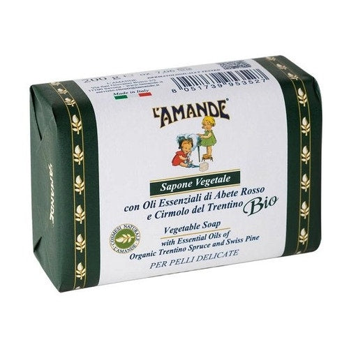 L'Amande Sapone Vegetale Abete Rosso E Cirmolo Del Trentino Bio 200g