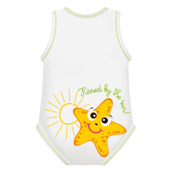 J Bimbi Body Neonato Senza Maniche In Cotone Bio 0-36 Mesi Stella Marina