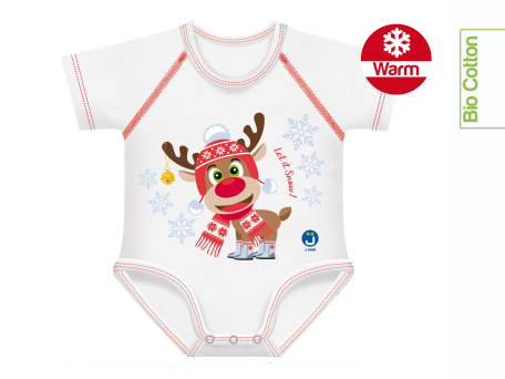 J Bimbi Body Bio Invernale Cotone Warm Renna 0-36 Mesi