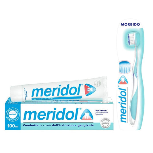 Meridol Dentifricio 100ml + 1 Spazzolino Morbido