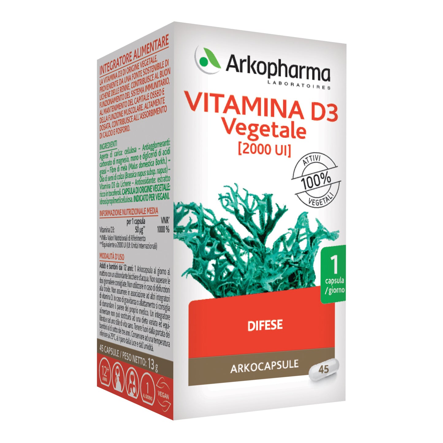 Vitamina D3 Vegetale 45 Capsule