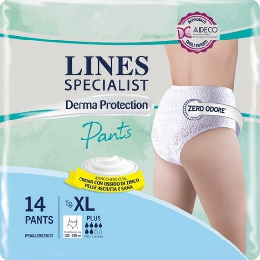 LINES SPECIALIST DERMA PROTECTION PANTS PLUS TAGLIA XL 14 PEZZI