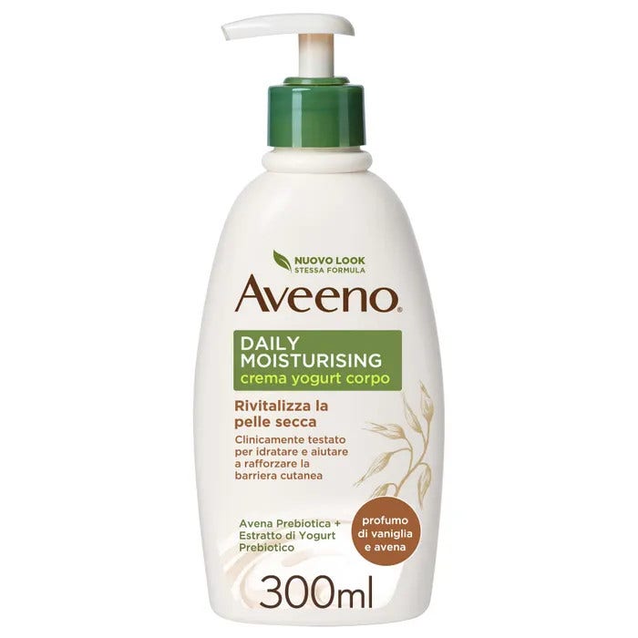 Aveeno Daily Moisturising Crema Corpo Idratante Yogurt Vaniglia & Avena 300ml