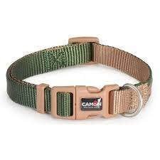 Camon Collare Regolabile Double Premium Verde/Ecru Per Cani Cuccioli 20x360cm/480mm