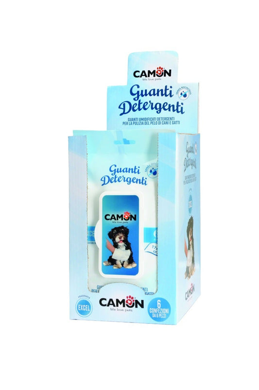Camon Guanto Detergente Profumo Excel Cani/Gatti 6 Pezzi
