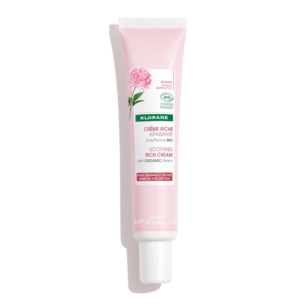 Klorane Crema Ricca Lenitiva alla Peonia Bio Pelle Sensibile/Secca 40ml