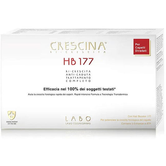 Crescina Transdermic Ri-Crescita e Anti-Caduta HB 177 Donna 1300 Trattamento Completo 20 Fiale