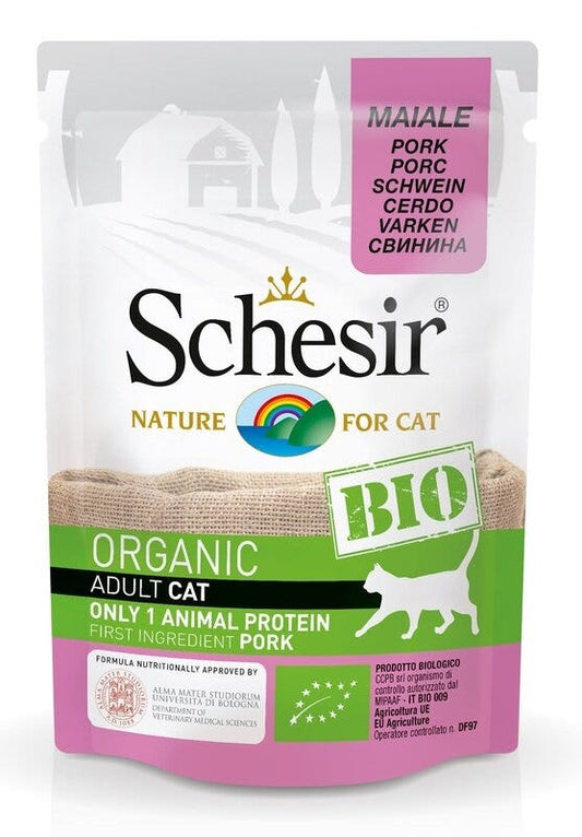 Schesir Bio Gatto Adulto Maiale Busta 85g
