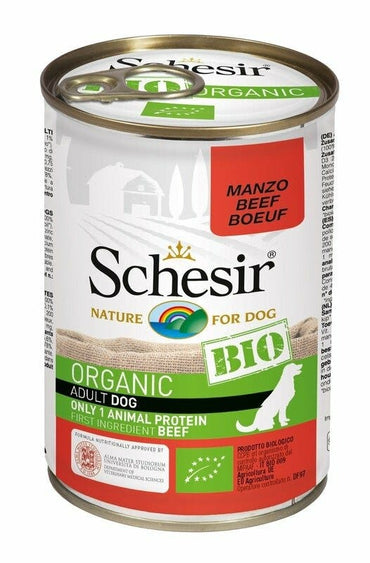 Schesir Organic Bio Paté Al Manzo Per Cani Adulti Lattina 400g